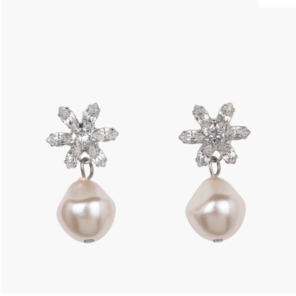 Jennifer Behr Reiss Pearl & Crystal Earrings